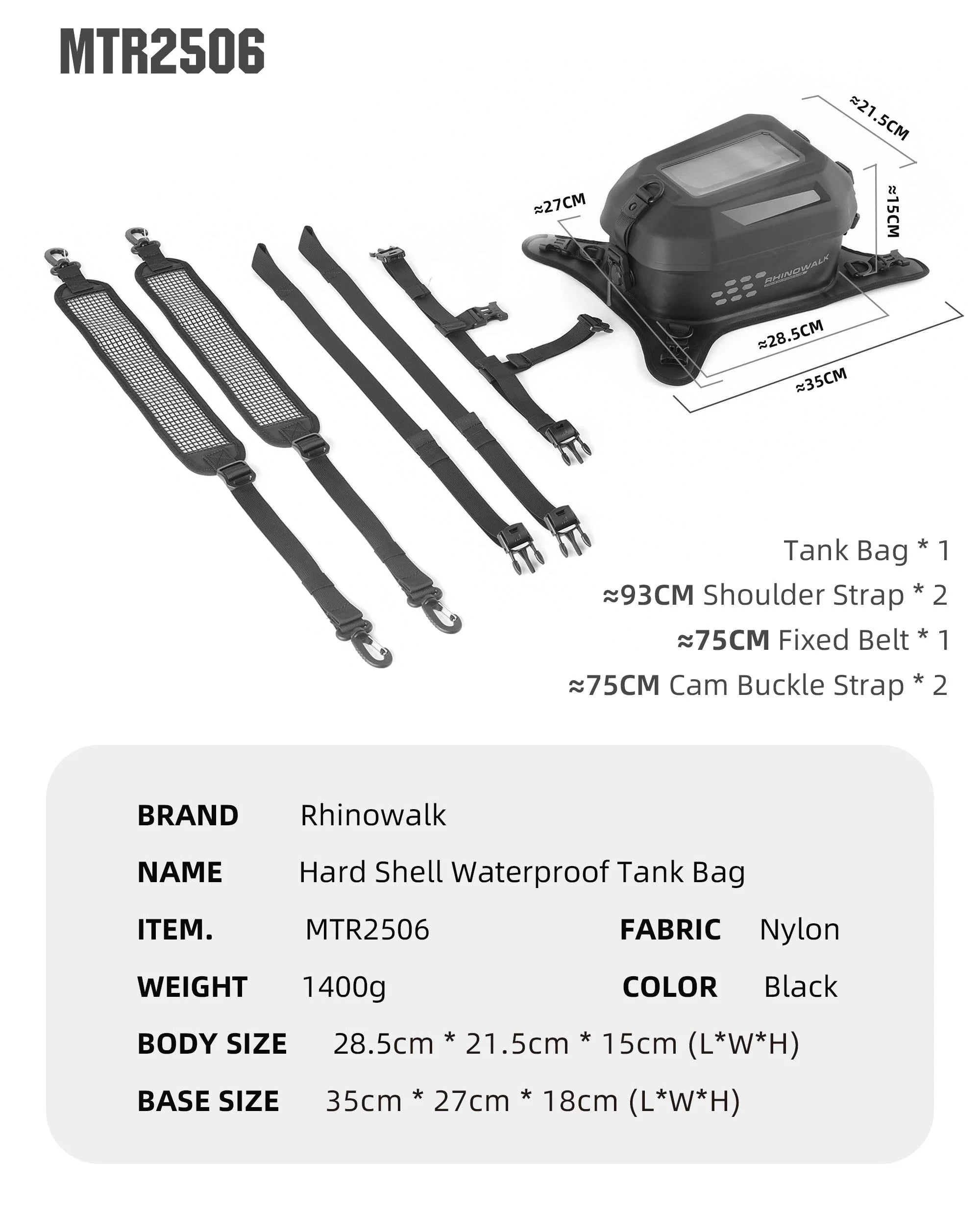 Sac de réservoir Rhinowalk – vue produit