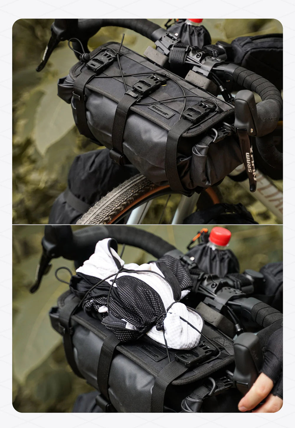 Sacoche de guidon vélo étanche 8-13L – vue produit