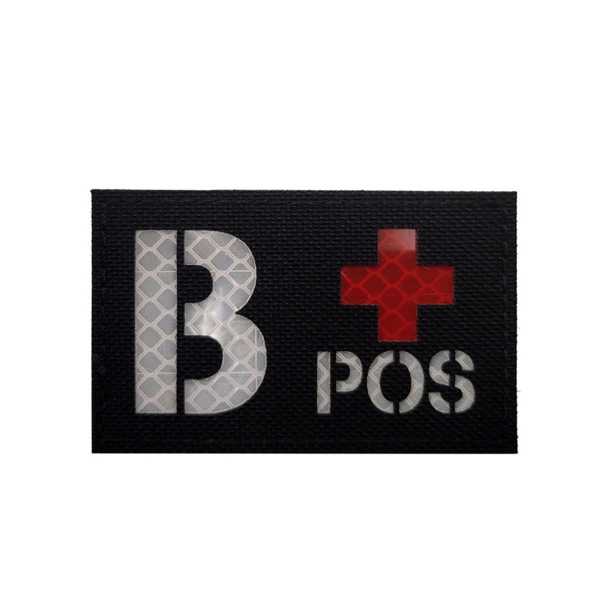 Patch velcro groupe sanguin B+ infrarouge 8x5 cm
