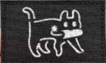Patch velcro fun chat bombe infrarouge 8x5 cm