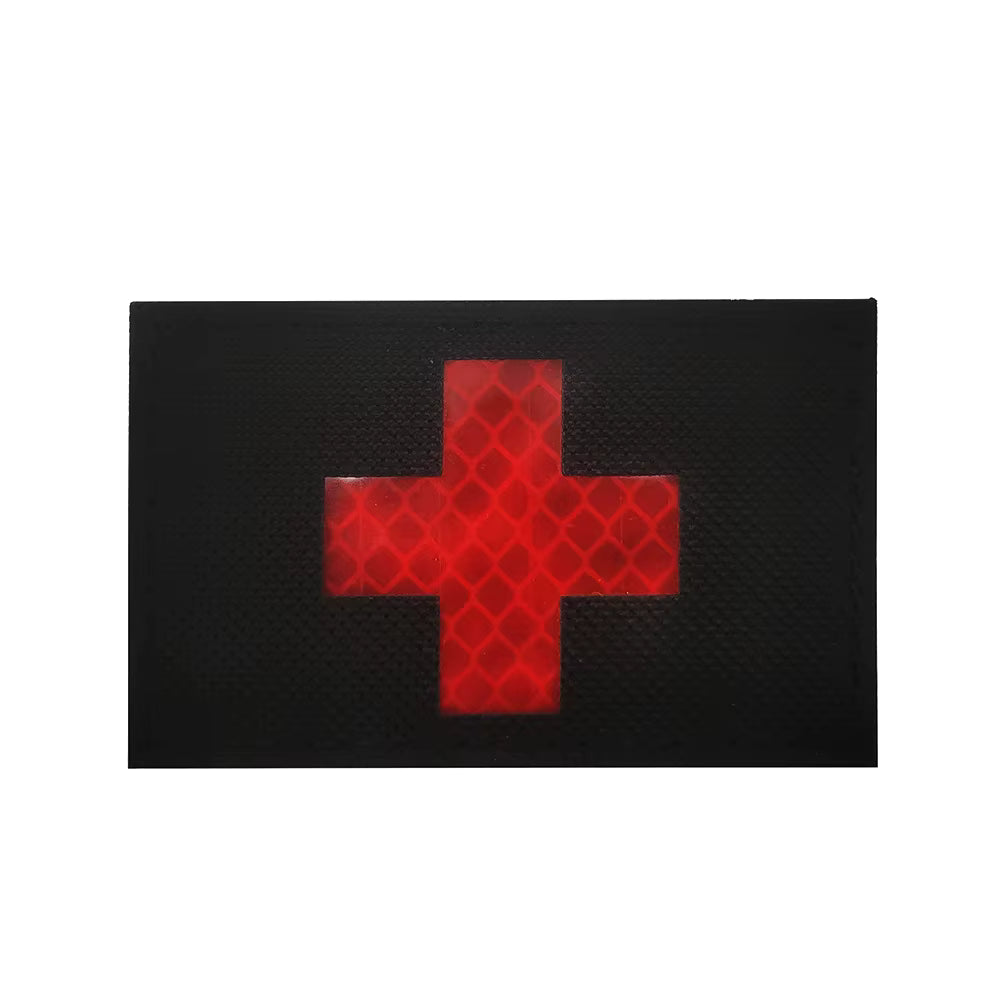  Patch velcro médical croix rouge / Suisse infrarouge 8x5 cm