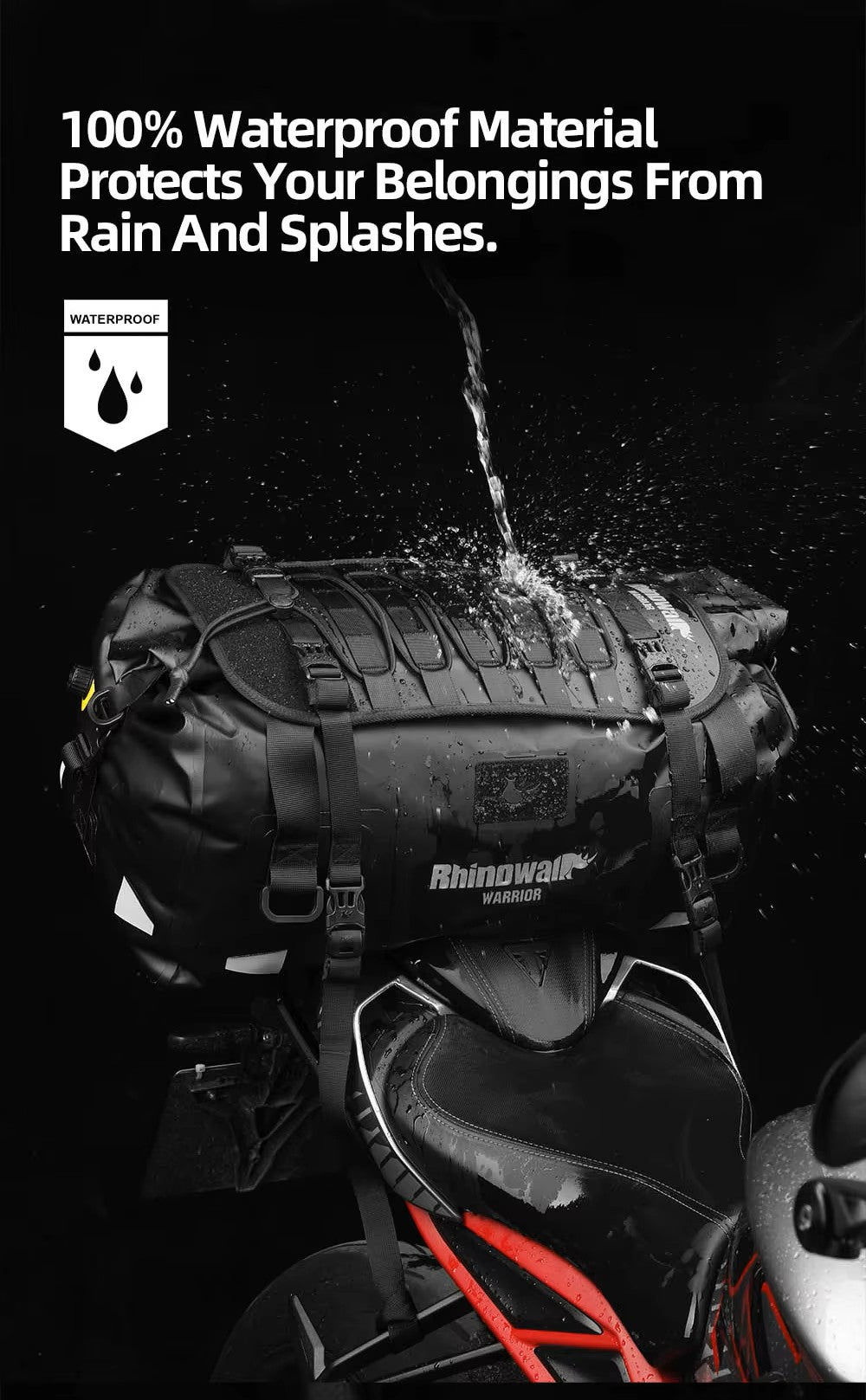 Sac de selle étanche / Roll-top 20L/40L/65L Rhinowalk