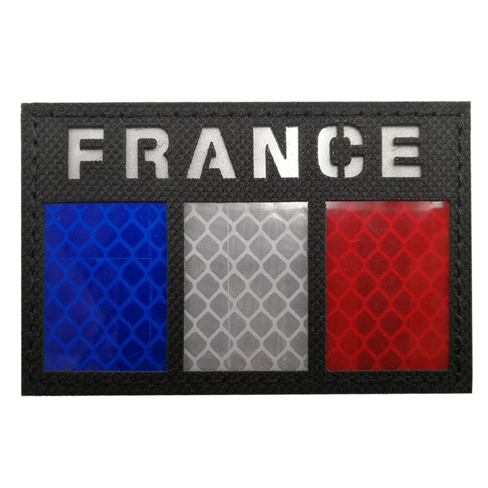 Patch velcro drapeau France bleu blanc rouge infrarouge 8x5 cm