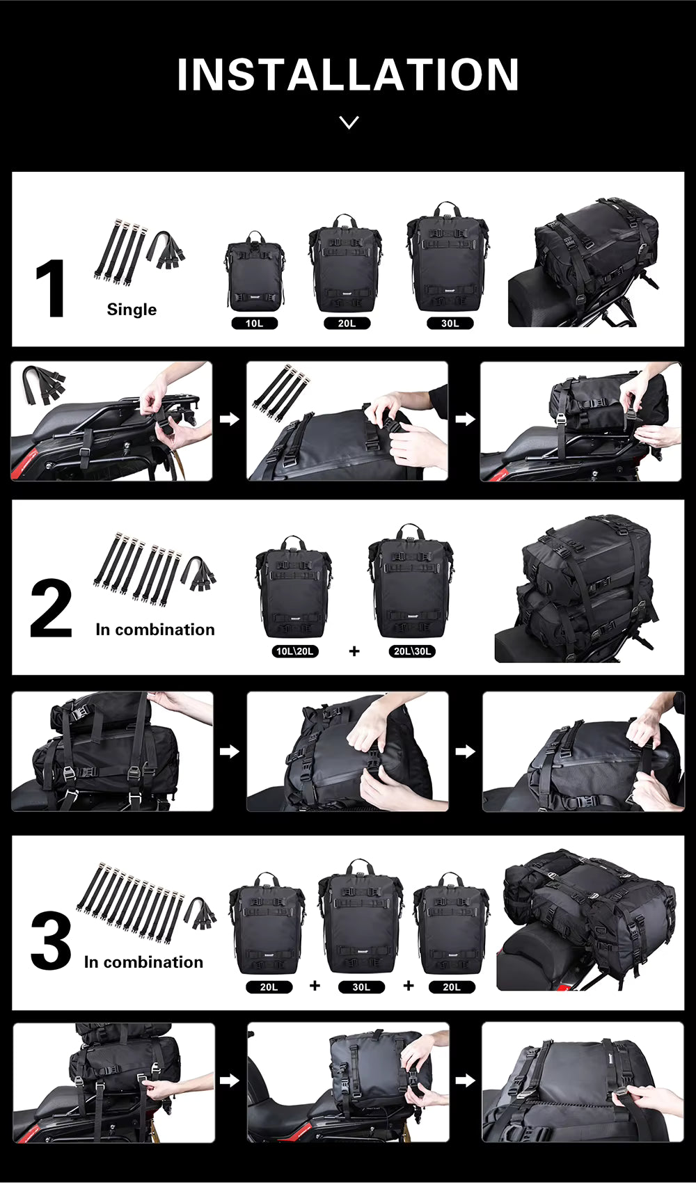 Sacoche étanche 10L/20L/30L Rhinowalk