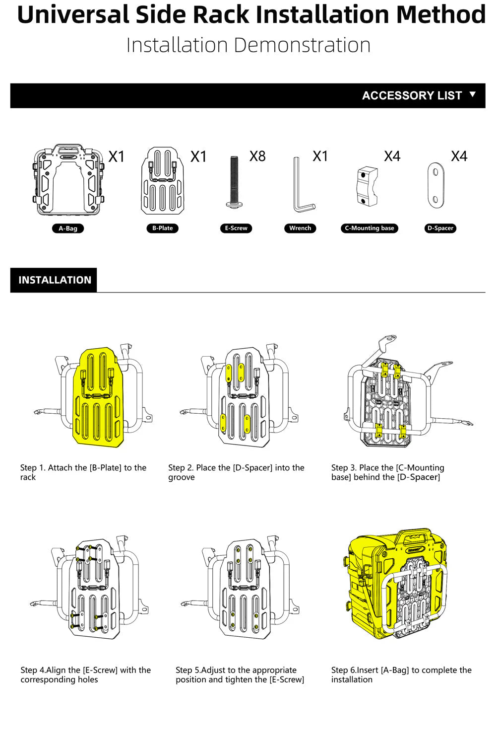 Valise latérale semi rigide 20L / 35 L Rhinowalk – vue produit